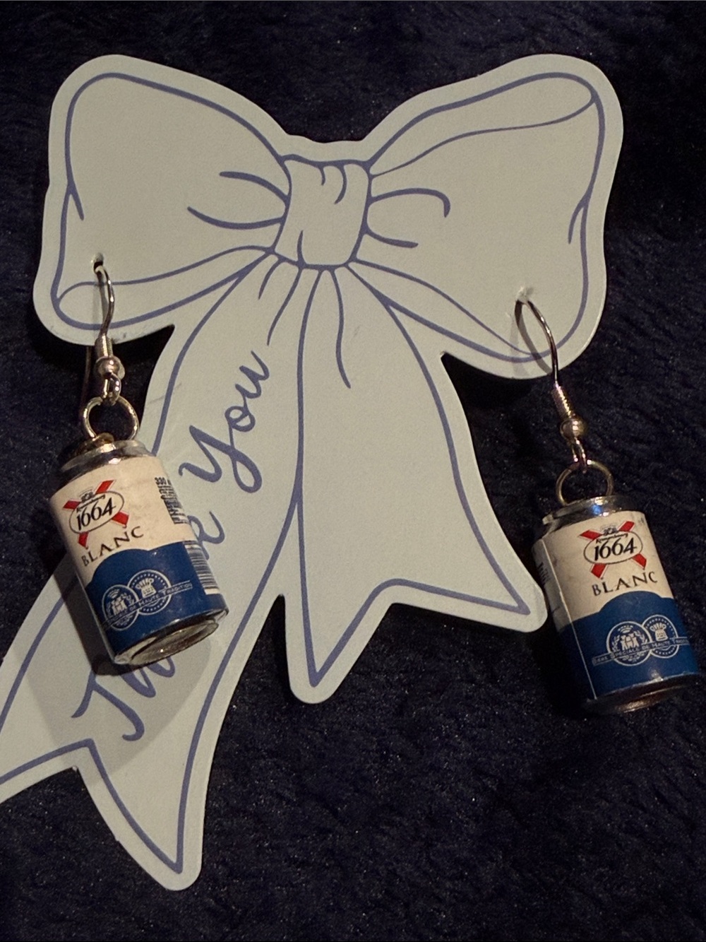 1664 Blanc Can Earrings - Blue & White